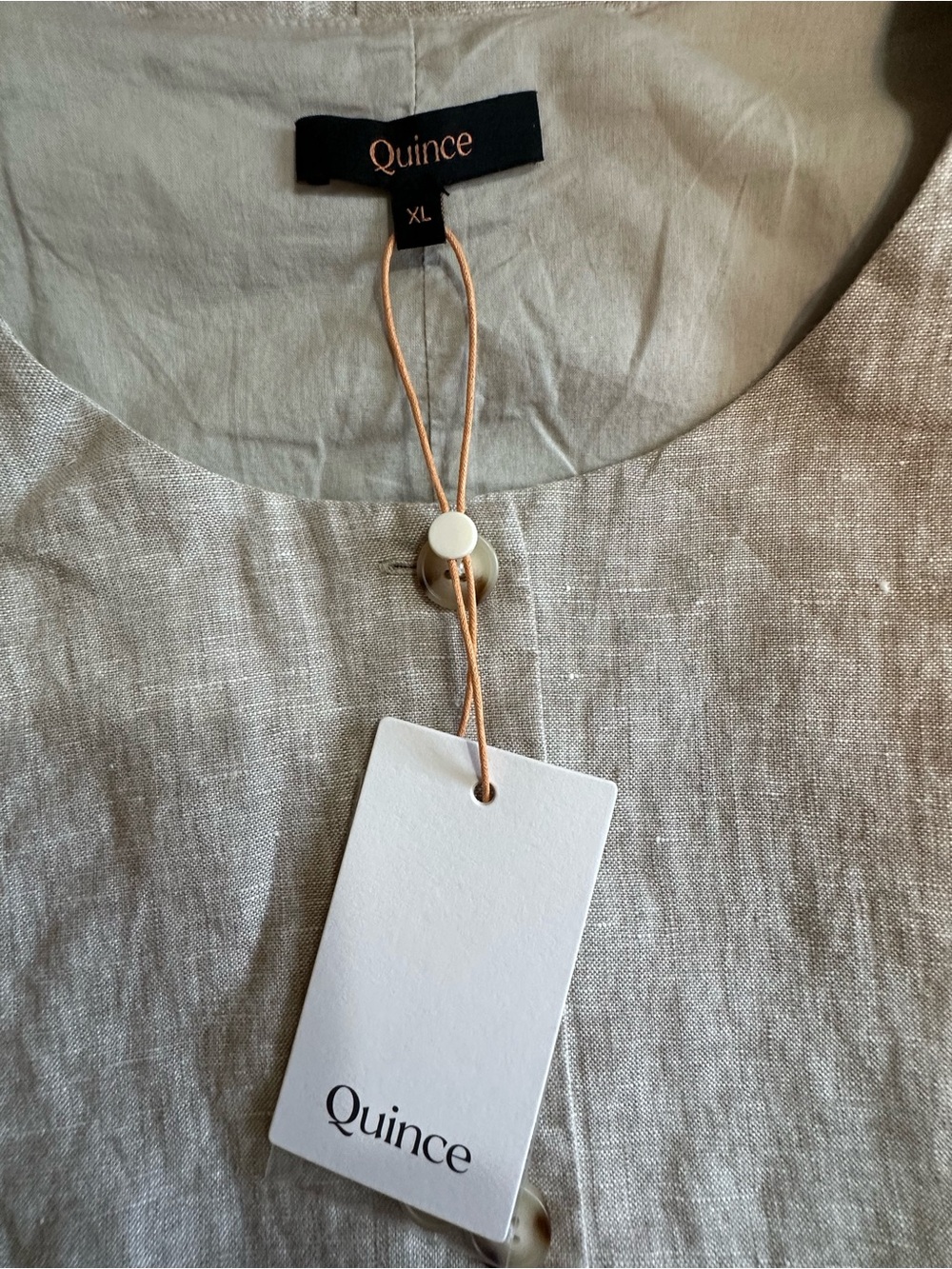 ☀️ New! QUINCE 100% European Linen Longline Vest in Flax - Picture 4 of 16